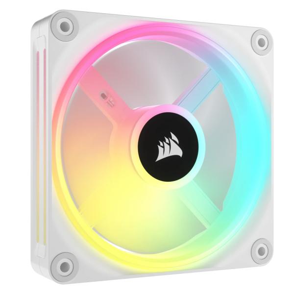 Ventoinha 120mm iCUE Link QX120 RGB 2400RPM 4 Pinos PWM Branco Triple Fan Kit) - CORSAIR