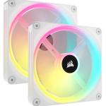 Ventoinha 140mm iCUE Link QX140 RGB 2000RPM 4 Pinos PWM BrancO (Dual Fan Kit) - CORSAIR