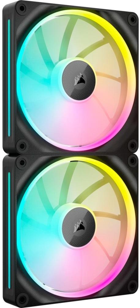 Pack 2x Ventoinhas PWM iCUE LINK LX140 RGB E 140mm (Preto) - CORSAIR