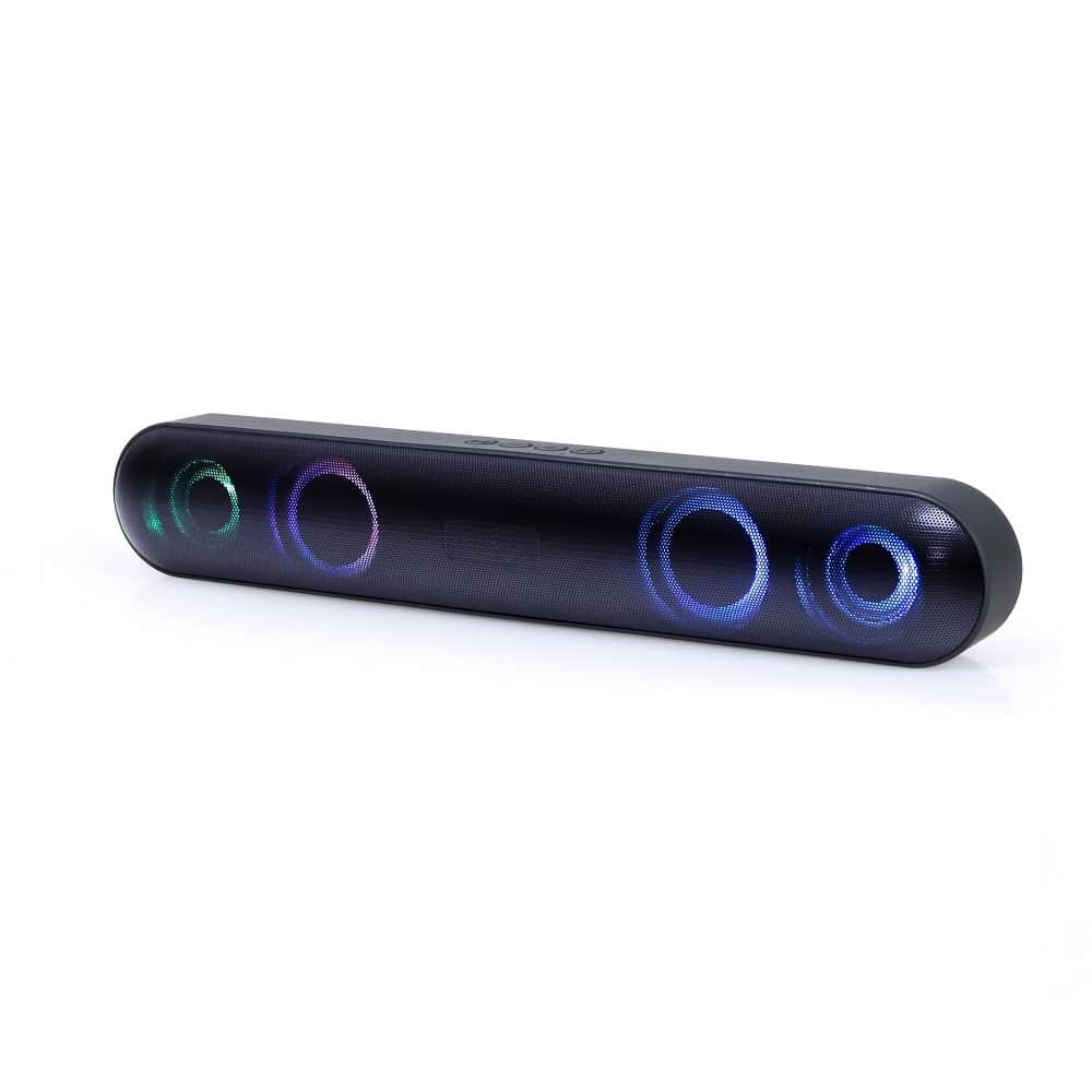 Coluna Gembird Bluetooth SoundBar com efeitos LED Preta — Recondicionada