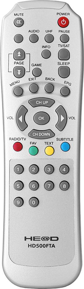 Comando p/ Receptor Satélite HD500FTA - HEAD