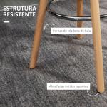 Conjunto de 2 Bancos de Bar Estofados em PU Bancos Altos de Cozinha com Assento de 69 cm 43x43x91 cm Branco