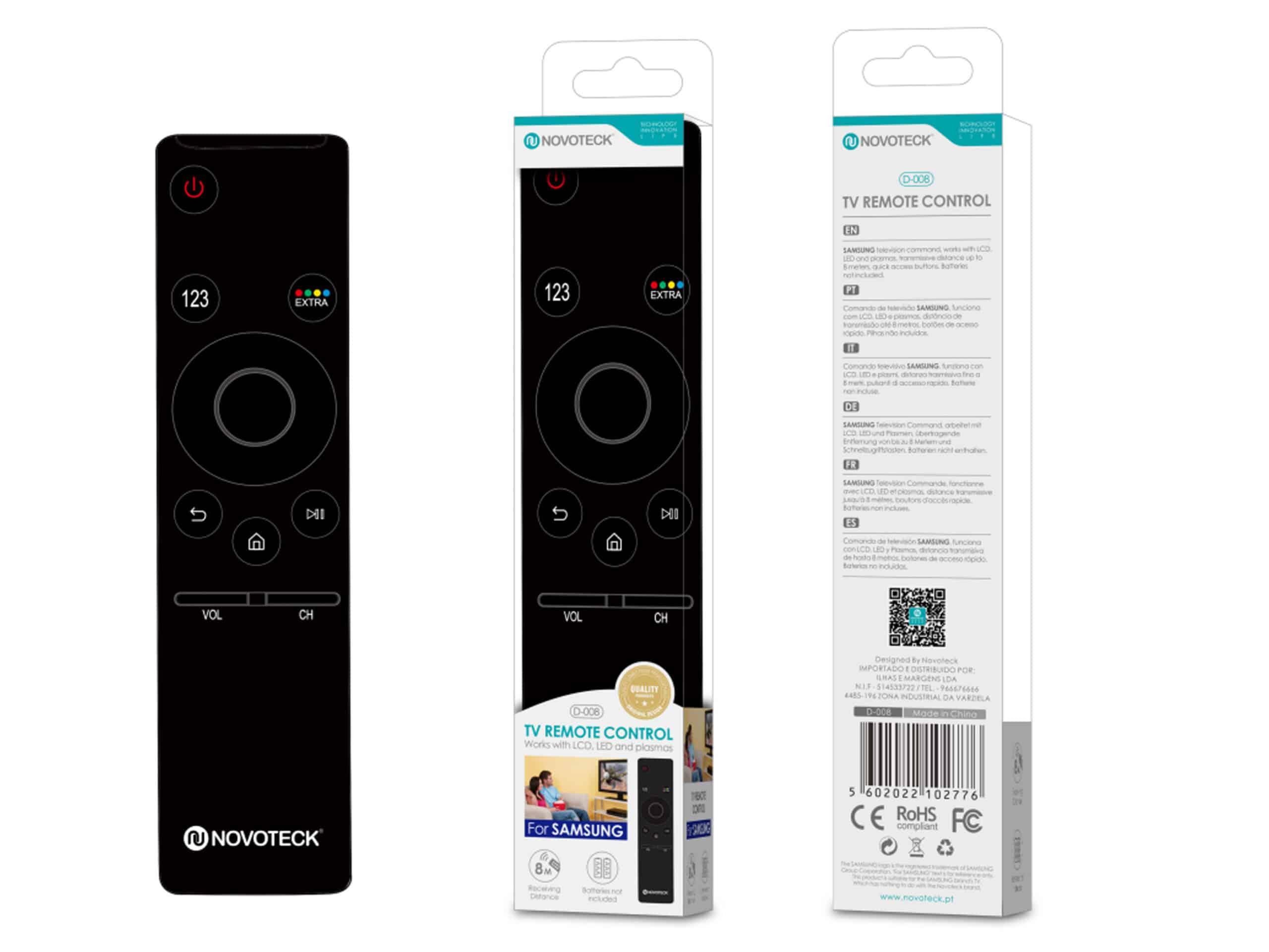 Controle Remoto Novoteck D - 008 Minimalista para Samsung