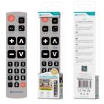 Controle Remoto Universal com Botões Grandes Novoteck D-018 - Ideal para Idosos e Visão Limitada - Compatível com Diversas Marcas