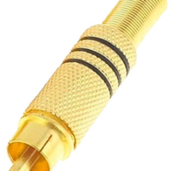 Conector RCA Macho (Dourado) p/ Soldar