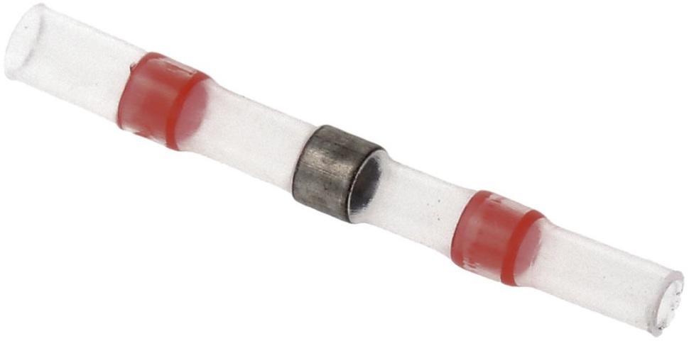 União Tubo Termo Retráctil c/ Estanho Ø2,7mm (Transparente/Vermelho)
