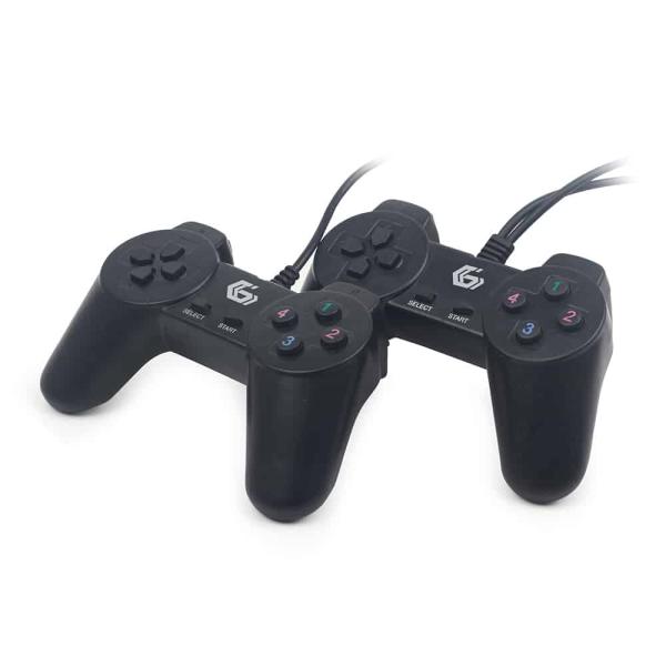 Conjunto 2x Gamepad USB para PC MultiPlayer Preto — Recondicionado