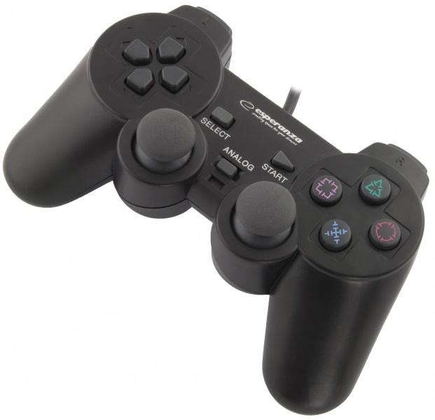 Comando GAMEPAD c/ Vibração para PS2/PS3/PC - ESPERANZA