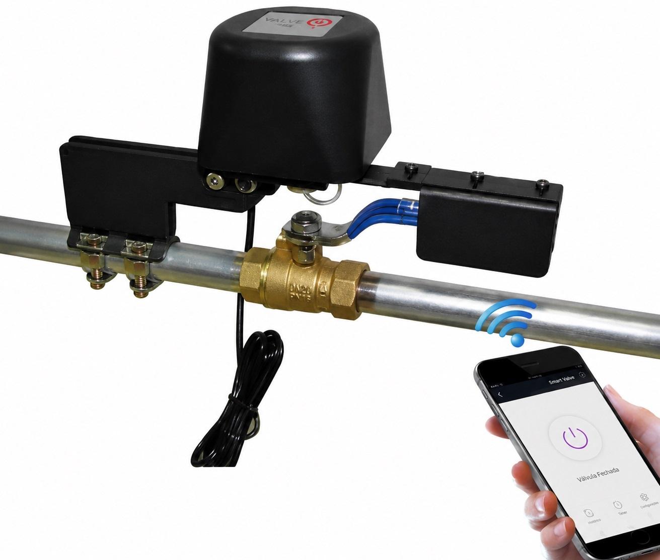 Controlador Wi - Fi 220V p/ Manuseamente Automático de Torneira Água/Gás