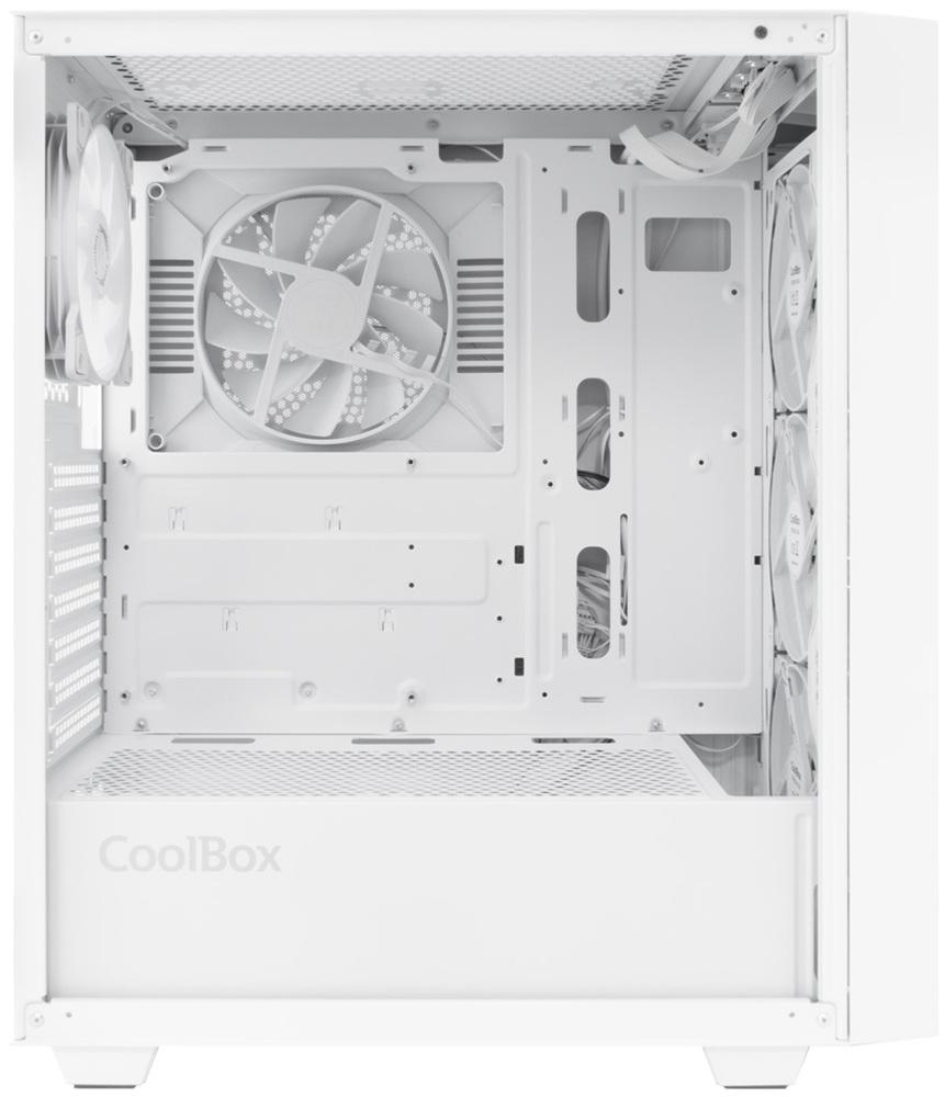 Caixa ATX GridLine Vidro Temperado (Branco) - COOLBOX