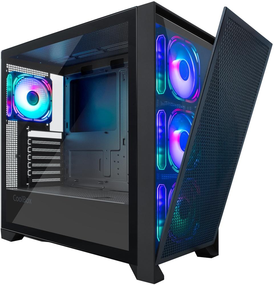 Caixa ATX GE2000 DualView Vidro Temperado (Preto) - COOLBOX