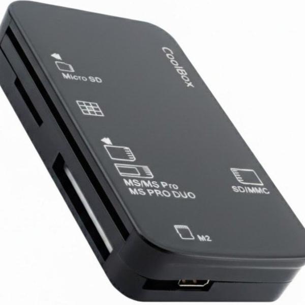 Leitor de Cartões Externo USB - A/USB - C (Preto) - COOLBOX