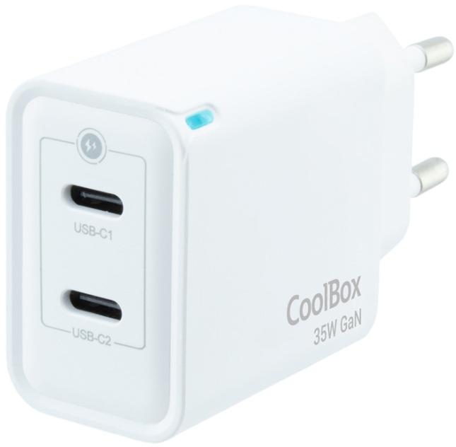 Carregador Universal GaN 35W 2x USB - C PD - COOLBOX