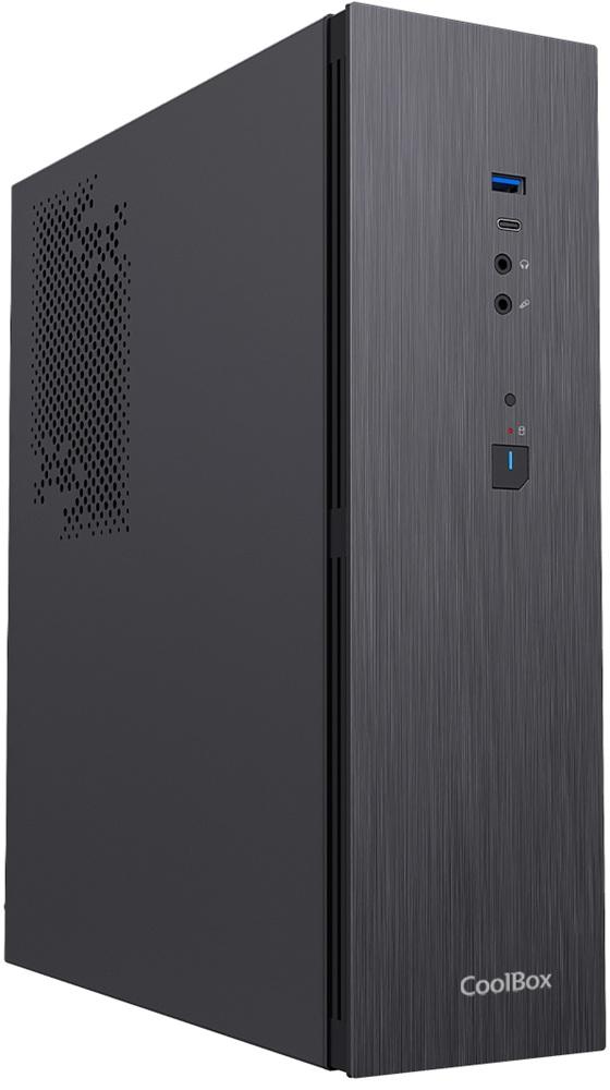 Caixa Micro ATX T370 Slim Low Profile c/ Fonte de Alimentação (Preto) - COOLBOX