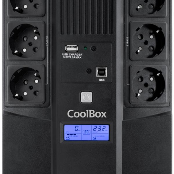 UPS Scudo 3 LCD 800VA 480W (6x Schuko) - COOLBOX