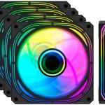 Pack 4x Ventoinhas Infinity Pro ARGB 120mm (Preto) - COOLBOX