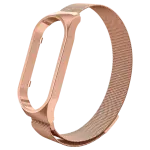 Pulseira Metálica Milanesa Compatível c/ Xiaomi Mi Band 7 (Rosa Dourado)
