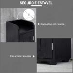 Coluna Casa de Banho com Compartimento Aberto Prateleiras Ajustáveis e Suporte para Papel Higiênico 20x20x185 cm Preto