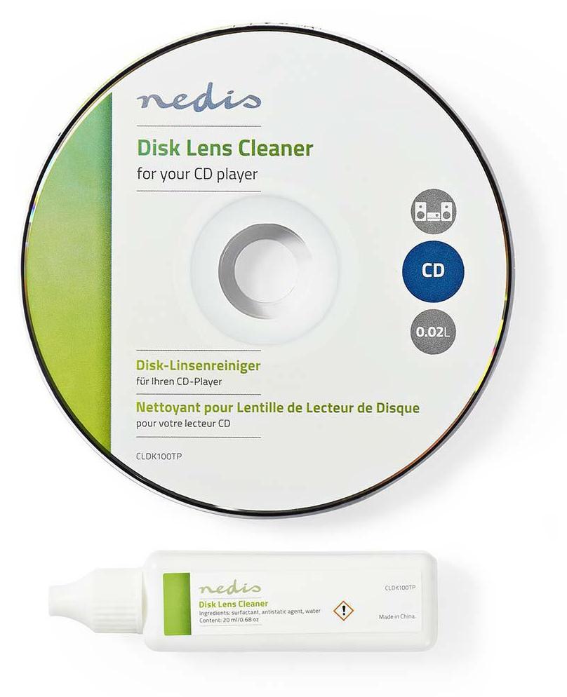 CD Limpeza p/ Lentes Laser com Instruções Vocais e Liquido - NEDIS
