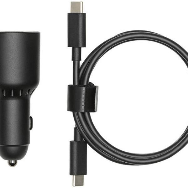 Carregador Isqueiro Duplo USB (1x USB - A + 1x USB - C) 65W (Preto) - DJI