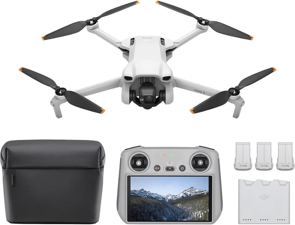 Drone Mini 3 Fly More Combo (RC) 12MP c/ Controlo Remoto e Ecrã - DJI