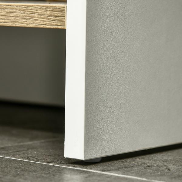 Móvel para Lavatório Pousar Móvel Casa de Banho Moderno com Prateleiras Abertas e Armário 77x45x60 cm Branco e