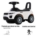 Carro andador para bebé sem Pedais com Alto - falante 60x38x42cm branco
