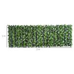 Vedação Artificial em Rolo 3x1m para Balcão Jardim Exterior Planta Decorativa de Parede PE Verde