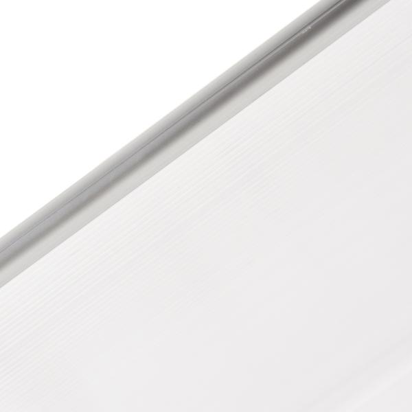 Marquise de Proteção para Portas e Janelas Contra Sol e Chuva Telhado de Proteção com Desenho Moderno 150x90x25 cm Transparente e Preto