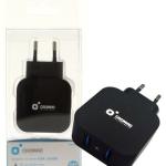 Alimentador 2x USB 4,8A (Preto) - CROMAD