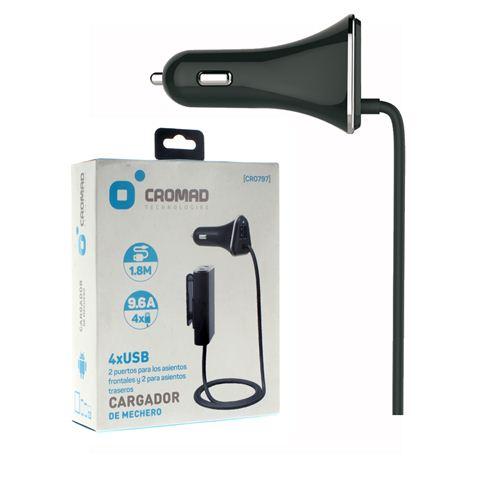Carregador de Isqueiro 4x USB 9,6A - CROMAD