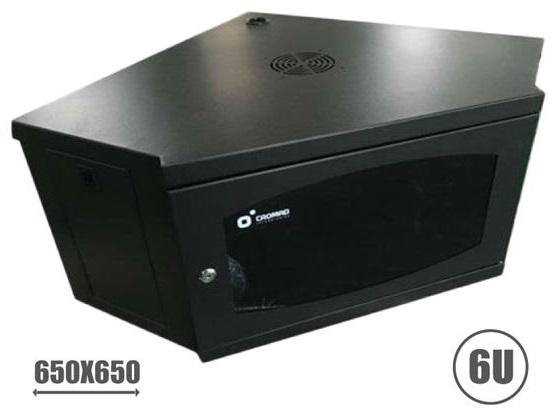 Armário Bastidor de Canto 19 6U 650x650mm (Preto) - CROMAD