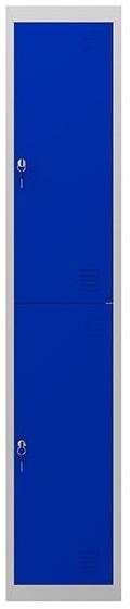 Cacifo Metálico 2 Portas c/ Fechadura (1800 x 300 x 500 mm) Azul - CROMAD