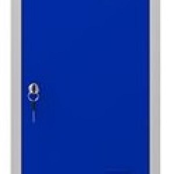 Cacifo Metálico 3 Portas c/ Fechadura (1800 x 300 x 500 mm) Azul - CROMAD