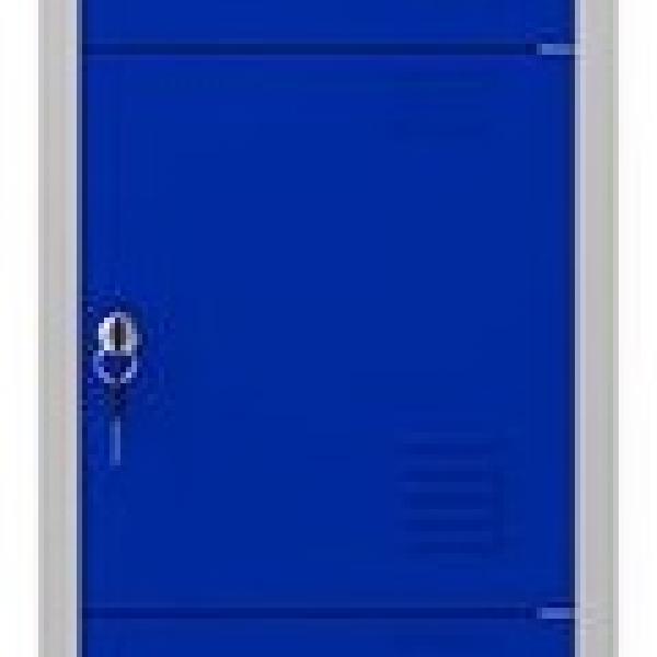Cacifo Metálico 5 Portas c/ Fechadura (1800 x 300 x 500 mm) Azul - CROMAD