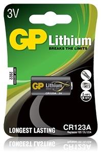 Pilha Lithium CR123A 3V - GP