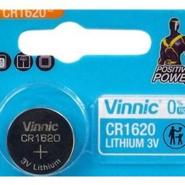 Pilha Lithium 3V CR1620 - VINNIC