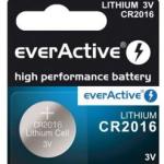 Pilha Lithium 3V CR2016 - everActive