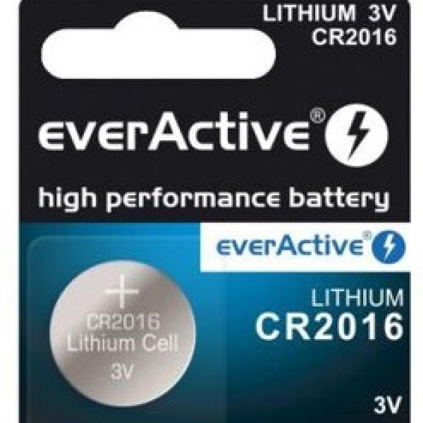 Pilha Lithium 3V CR2016 - everActive