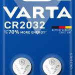 Blister 2x Pilhas Lithium CR2032 3V - VARTA