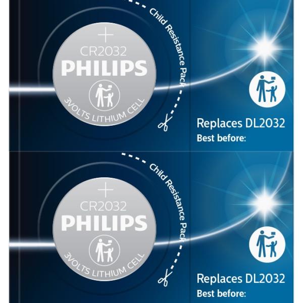 Pilha Lithium CR2032 3V - PHILIPS