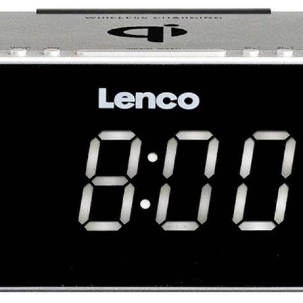 Rádio Despertador USB + Carregador Wireless CR 550 1,2 (Cinza) - LENCO