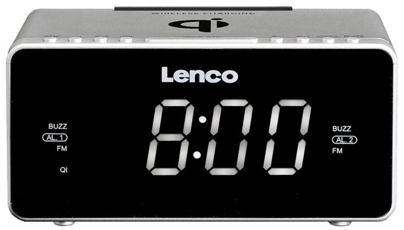 Rádio Despertador USB + Carregador Wireless CR 550 1,2 (Cinza) - LENCO