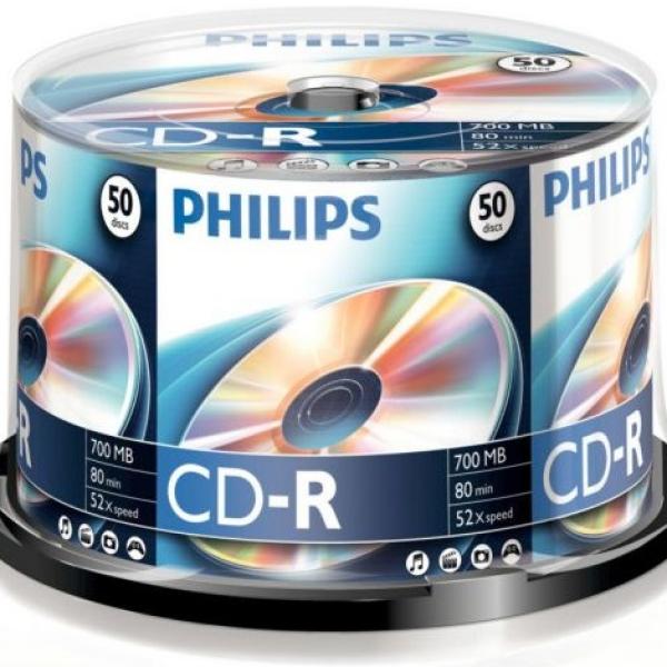 Pack 50x CD - R 80min 700MB 52x - PHILIPS