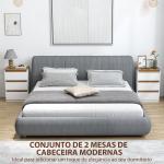 Conjunto de 2 Mesas de Cabeceira com 3 Gavetas Mesas de Cabeceira para Dormitório Estreitas 40x30x59,5 cm Branco