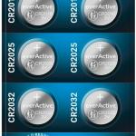 Pack 8x Pilhas Botão Lithium (CR2016/2025/2032) - everActive