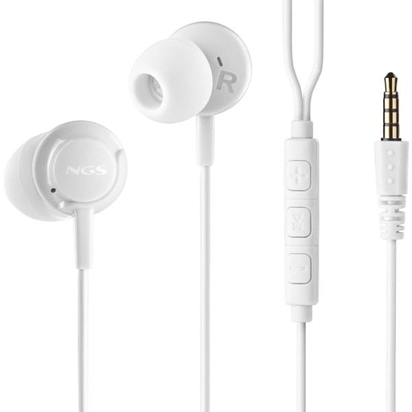 Auriculares Cross Drift c/ Fios 3.5mm (Branco) - NGS