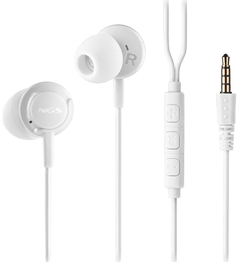 Auriculares Cross Drift c/ Fios 3.5mm (Branco) - NGS