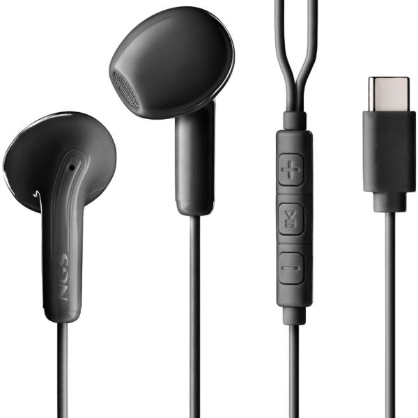 Auriculares Cross Glide c/ Fios USB - C (Preto) - NGS