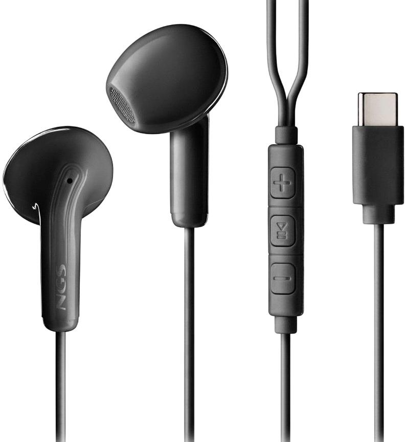Auriculares Cross Glide c/ Fios USB - C (Preto) - NGS